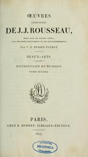 Cover of: Œuvres complètes de J. J.Rousseau by Jean-Jacques Rousseau