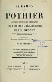 Cover of: Oeuvres de Pothier