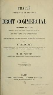 Cover of: Traité théorique et pratique de droit commercial--