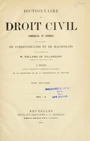 Cover of: Dictionnaire du droit civil, commercial et criminel