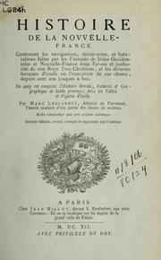 Cover of: Histoire de la Nouvelle-France by Marc Lescarbot