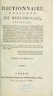 Cover of: Dictionnaire raisonné de bibliologie by Gabriel Peignot