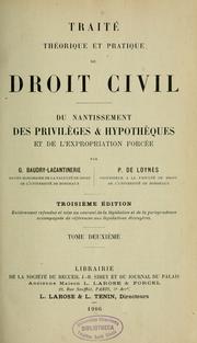 Cover of: Traité théorique et pratique de droit civil