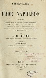 Cover of: Commentaire sur le Code Napoléon...