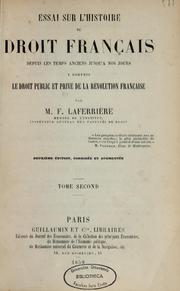 Cover of: Essai sur l'histoire du droit français