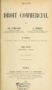 Cover of: Traité de droit commercial