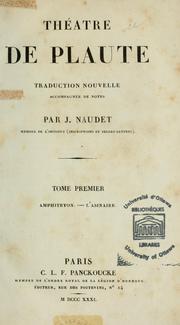 Cover of: Théâtre de Plaute