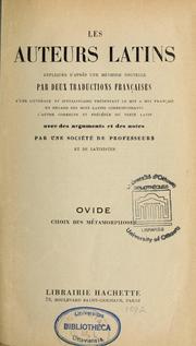 Cover of: Choix des métamorphoses