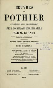 Cover of: Oeuvres de Pothier by Robert Joseph Pothier
