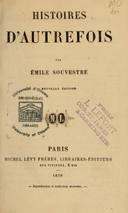 Cover of: Histoires d'autrefois