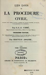 Les lois de la procédure civile by Guillaume Louis Julien Carré