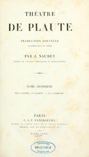 Cover of: Théâtre de Plaute