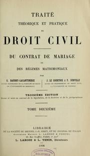 Traité théorique et pratique de droit civil by Gabriel Baudry-Lacantinerie