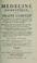 Cover of: Médecine domestique, ou traité complet des moyens de se conserver en Santé, de guérir & de prévenir les maladies, par la régime & les remedes simples--