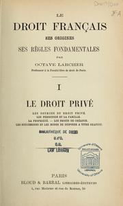 Le droit français by Octave Larcher