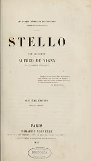 Stello by Alfred de Vigny