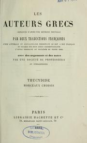Cover of: Morceaux choisis by Thucydides