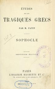 Cover of: Études sur les tragiques grecs