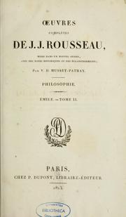 Cover of: Œuvres complètes de J. J.Rousseau by Jean-Jacques Rousseau