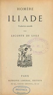 Cover of: Iliade by Homère