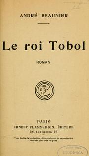 Cover of: Le roi Tobol, roman