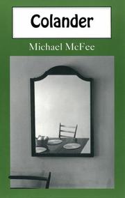 Cover of: Colander by Michael McFee