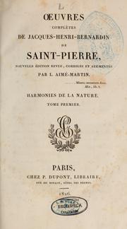 Cover of: Oeuvres complètes by Bernardin de Saint-Pierre, Bernardin de Saint-Pierre