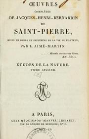 Cover of: Oeuvres complètes by Bernardin de Saint-Pierre