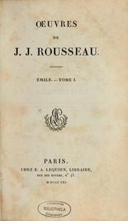 Cover of: Oeuvres by Jean-Jacques Rousseau