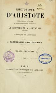 Cover of: Rhétorique d'Aristote by Aristote