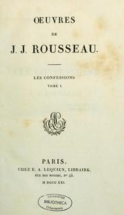 Cover of: Oeuvres by Jean-Jacques Rousseau