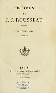 Cover of: Oeuvres by Jean-Jacques Rousseau