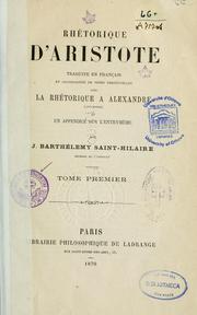 Cover of: Rhétorique d'Aristote by Aristote