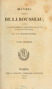 Cover of: Œuvres complètes de J. J.Rousseau: mises dans un nouvel ordre