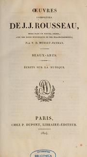 Cover of: Œuvres complètes de J. J.Rousseau: mises dans un nouvel ordre