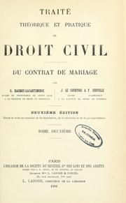 Cover of: Traité théorique et pratique de droit civil