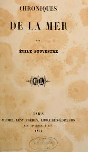 Cover of: Chroniques de la mer by Émile Souvestre