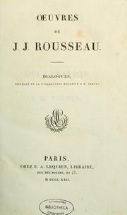 Cover of: Oeuvres by Jean-Jacques Rousseau