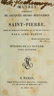 Cover of: Oeuvres complètes by Bernardin de Saint-Pierre, Bernardin de Saint-Pierre
