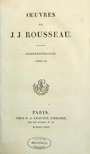 Cover of: Oeuvres by Jean-Jacques Rousseau