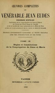 Cover of: Œuvres complètes du vénérable Jean Eudes, missionnaire apostolique by Eudes, Jean Saint