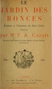 Cover of: Le jardin des ronces, 1889-1899