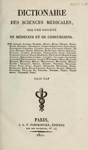 Cover of: Dictionnaire des sciences médicales