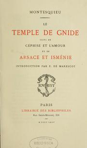 Cover of: Le temple de Gnide by Charles-Louis de Secondat baron de La Brède et de Montesquieu
