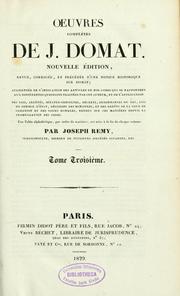 Cover of: Oeuvres complétés de J. Domat