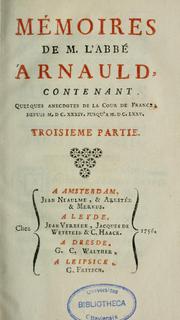 Cover of: Mémoires de m. l'abbé Arnauld