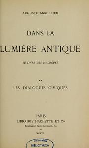 Cover of: Dans la lumière antique