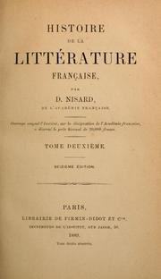 Cover of: Histoire de la littérature française