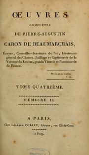 Cover of: Oeuvres complètes by Pierre Augustin Caron de Beaumarchais