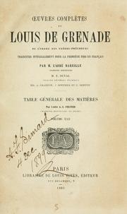 Cover of: Œuvres complètes de Louis de Grenade by Luis de Granada